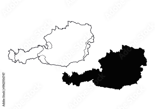 Map illustration shows Austria and surrounding regions in outline and filled styles