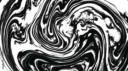 Black and White Liquid Marble Swirl Texture ? Abstract Fluid Background Vector.eps