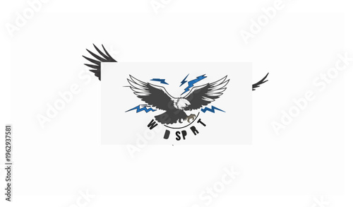 Flying Eagle Rock Tour T Shirt Design Vintage Music Band Vector Artwork