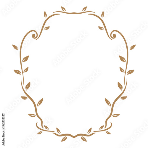 Frame Border Botanical Element Illustration Decoration Leaves