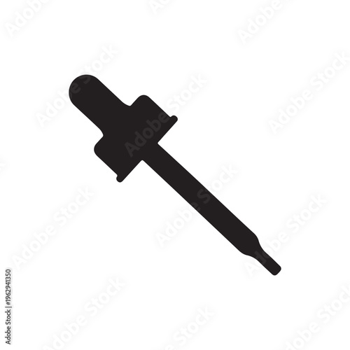Dropper silhouette vector illustration on white background