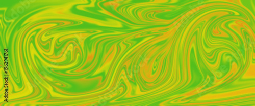 Wallpaper Mural Vibrant green and yellow liquid marble texture with abstract fluid swirls and energetic flowing colors Torontodigital.ca