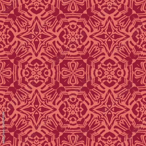 Ikat seamless pattern. Tie ...