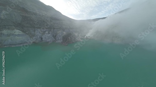 Aerial footage of the Ijen Crater FPV drone in East Java.