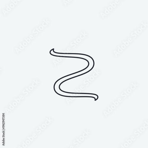 Wavy black line drawing shape.