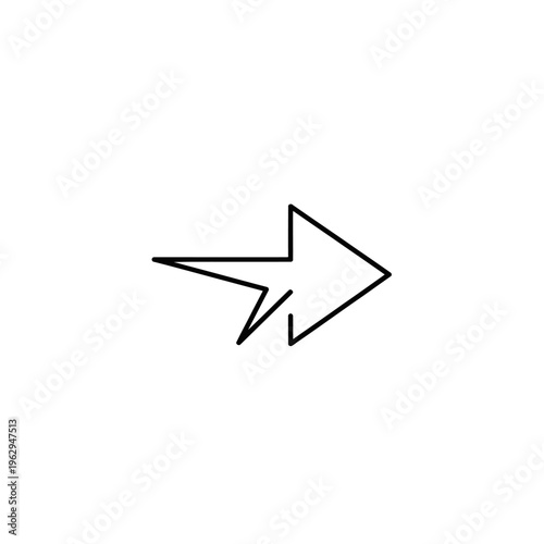 Black line art right pointing arrow. Free Download Black line art right pointing arrow. - GFXLoad