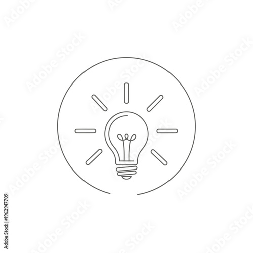 Light Bulb Icon Symbol Idea.