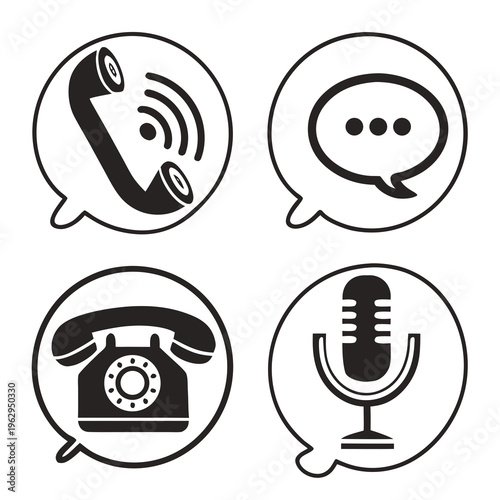 Icons for communication methods