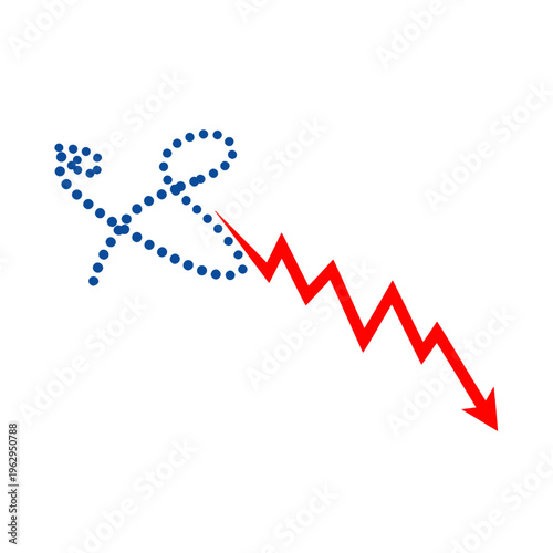 Stock Market Crash Illustration Decline Graph Trend Analysis Financial Chart Investment Loss Business Data Visualization Economic Downturn