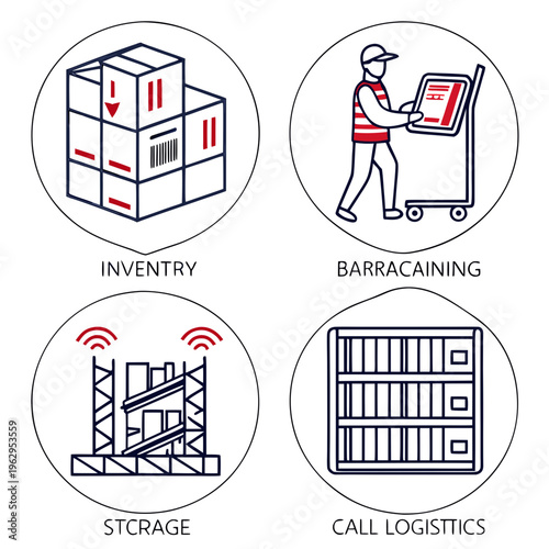 Logistics and transportation icons