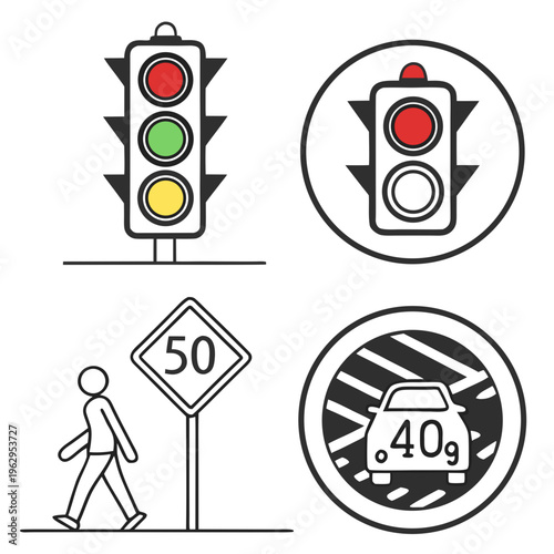 Traffic signs and signals