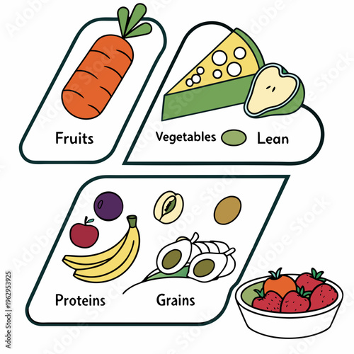 Food groups illustration