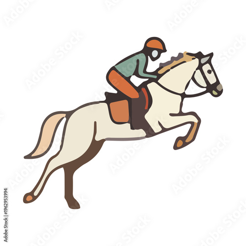 Equestrian Jumping Horse Icon