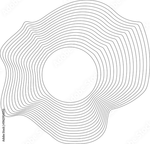 Circle white frame liquid overlapping blend for badges, logo, banner