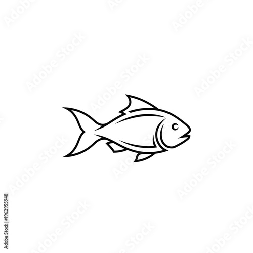 Fish Swimming Right Side View.