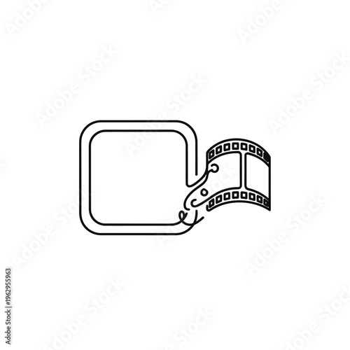 Film Strip and Square Frame Icon.