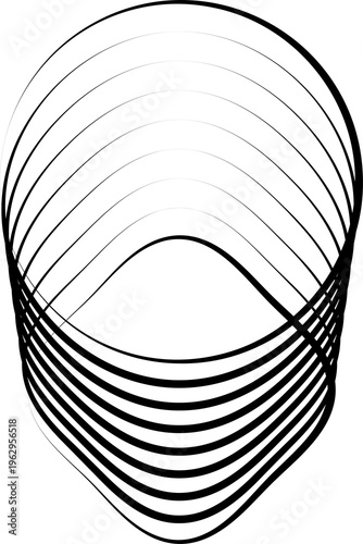 Circle liquid flowing line blend for banner, symbol, logo, icon