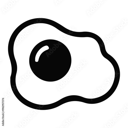 A simple illustration of a fried egg on a plate appears appetizing.