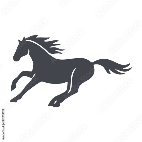 Running Horse Silhouette Icon
