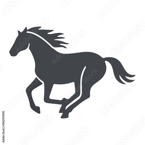 Running Horse Silhouette Icon