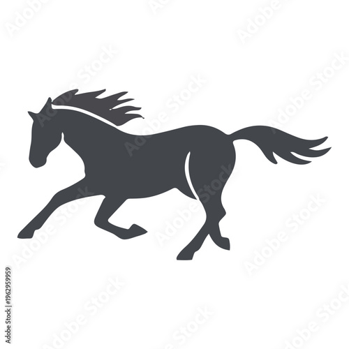 Running Horse Silhouette Icon