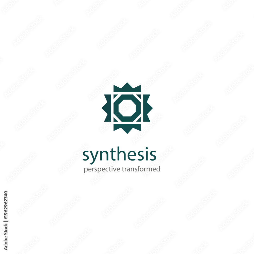 Fototapeta premium Offset Minimal Logo Vector – Modern Asymmetrical Geometric Balance Design