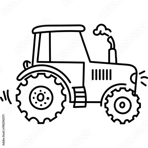 Simple Tractor Outline Icon