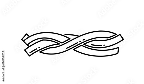 Textile fiber thread line icon fabric material vector illustration