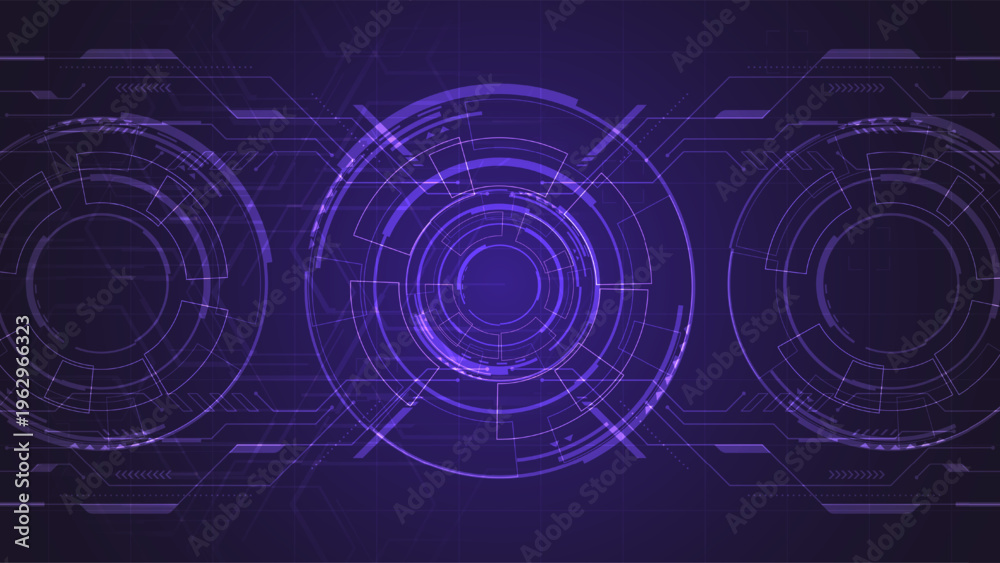 Obraz premium Futuristic HUD Interface Cyber Technology Background