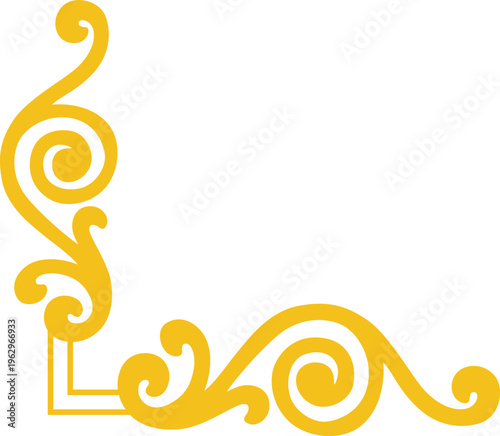 Golden Corner Ornament