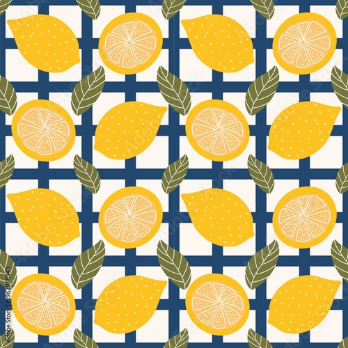 c pattern, seamless, vector, fruit, orange, lemon, wallpaper, illustration, food, design, yellow, decoration, texture, color, leaf, nature, citrus, fruits,
