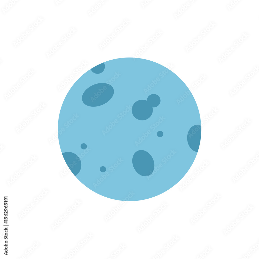 Obraz premium Cute Blue Planet Icon