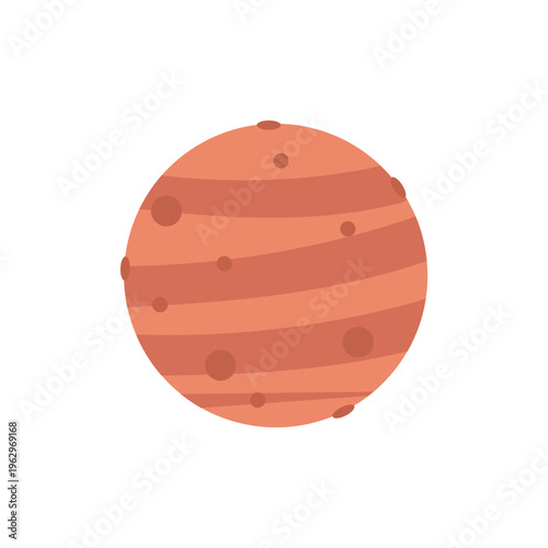 Cartoon Mars Planet Icon