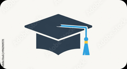 Graduation Cap Icon - Academic Achievement and Educational Symbolism.