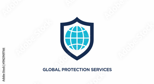 Global Security Shield with World Map - Digital Protection Concept