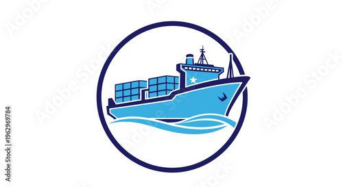 Global Shipping and Logistics: Container Vessel Transporting Cargo at Sea