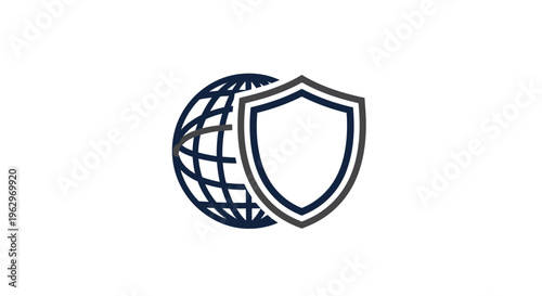 Global Security Network Protection Concept Illustration