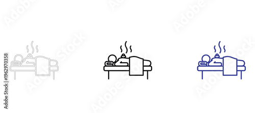  Moxibustion Therapy Icon Set, Traditional Chinese Medicine and Heat Treatment Vector Illustration, Spa Wellness and Acupuncture Concept Graphics, Minimalist Line Art and Silhouette Icons