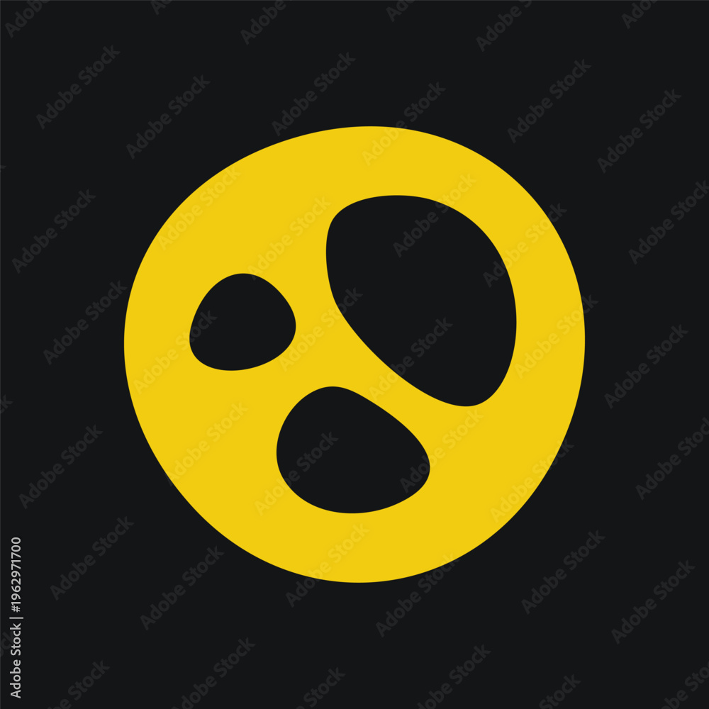 Fototapeta premium Minimal moon symbol isolated on background. Hand drawn full moon icon vector design element.