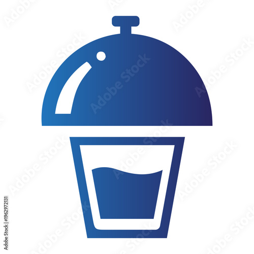 A cloche serves food on a table in a restaurant setting indoors.