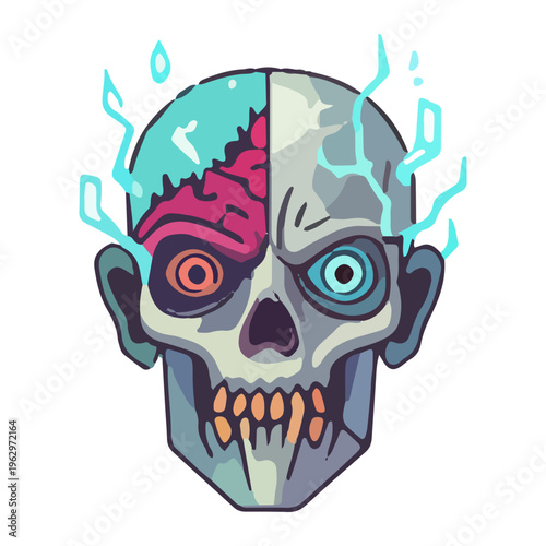 Zombie Head Illustration