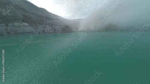 FPV drone footage of Ijen crater in East Java.