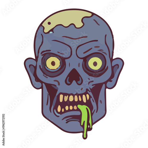 Zombie Head Illustration