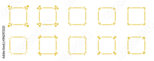 Set of Gold Vintage Square Frames