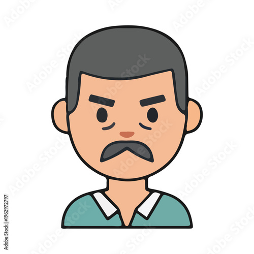 Angry Man Avatar Icon