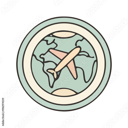 Airplane World Travel Icon