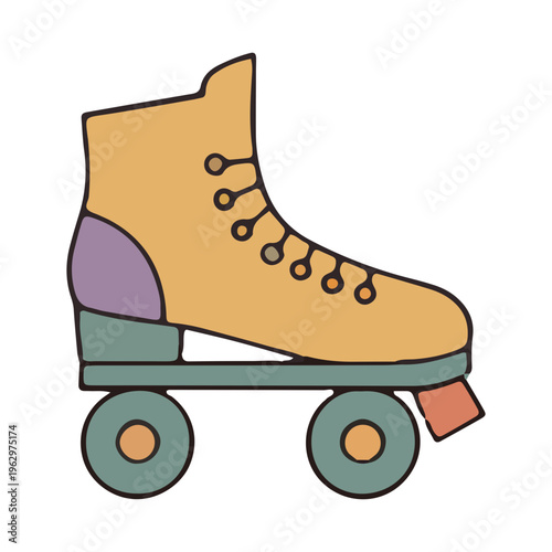 Retro Roller Skate Illustration