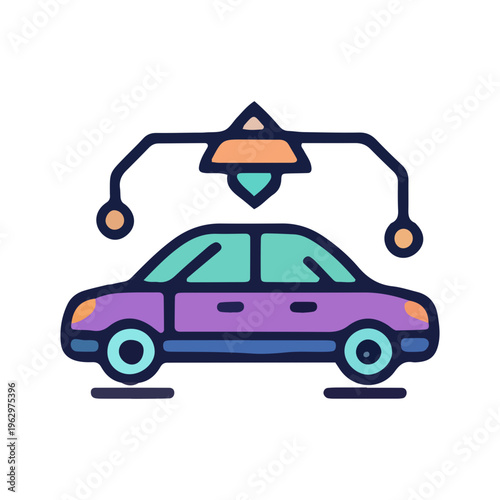 Car Technology Concept Icon