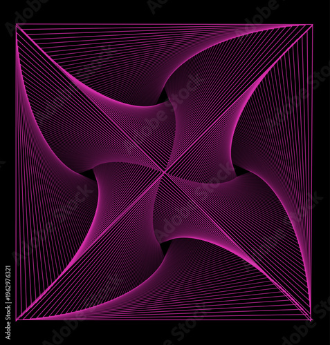 Abstract 3D Geometric Tube Explosion: White Cylindrical Pipes in Radial Spiral Composition on Black Background for Modern Industrial and High-Tech Design