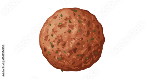 A delightful, savory, perfectly seasoned meatball, rendered in a warm, inviting culinary style. This hearty food essential is ideal for countless